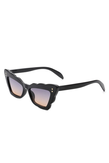 Irregular Wavy Fashion Cat Eye Sunglasses