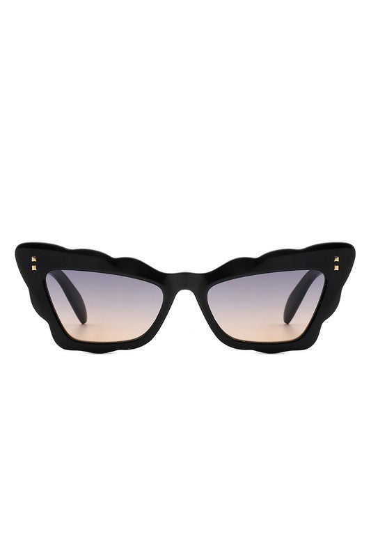 Irregular Wavy Fashion Cat Eye Sunglasses