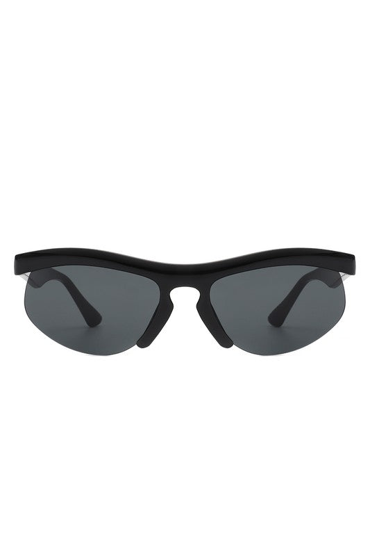 Rectangle Half Frame Sport Square Sunglasses