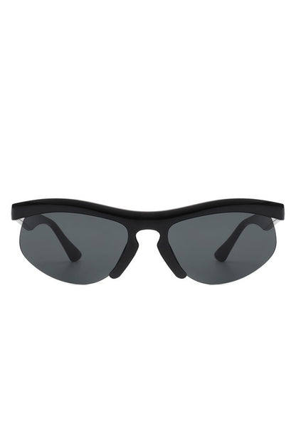 Rectangle Half Frame Sport Square Sunglasses