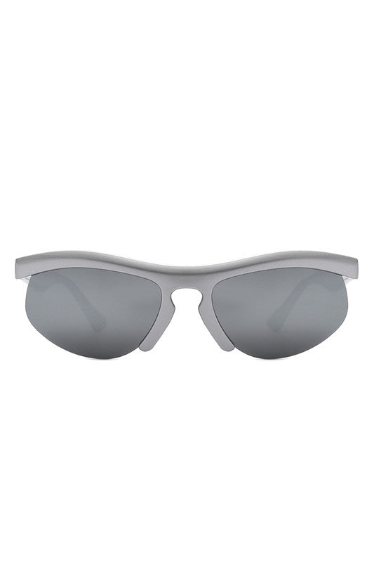 Rectangle Half Frame Sport Square Sunglasses