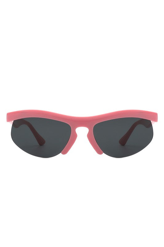 Rectangle Half Frame Sport Square Sunglasses