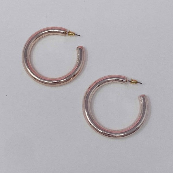 Colored Tube Hoop Earrings