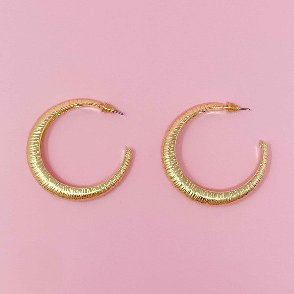 Textured Daily Hoop Earrings