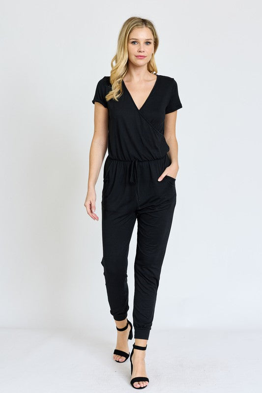 Short Sleeve Jogger Jumpsuit