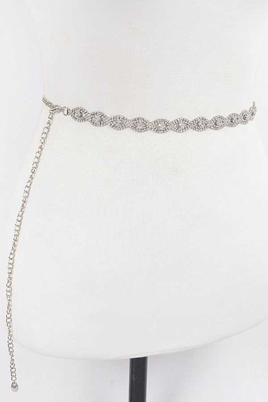 Rhinestone Fashion Chain Belt