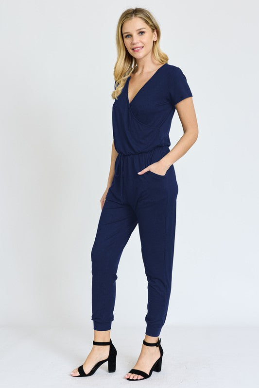 Short Sleeve Jogger Jumpsuit