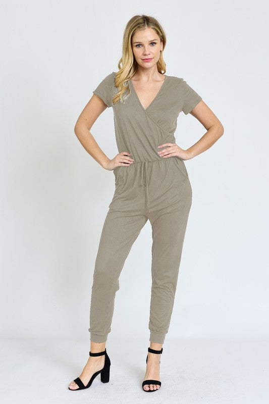 Short Sleeve Jogger Jumpsuit