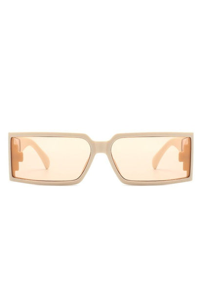 Rectangle Retro Square Wrap Around Sunglasses