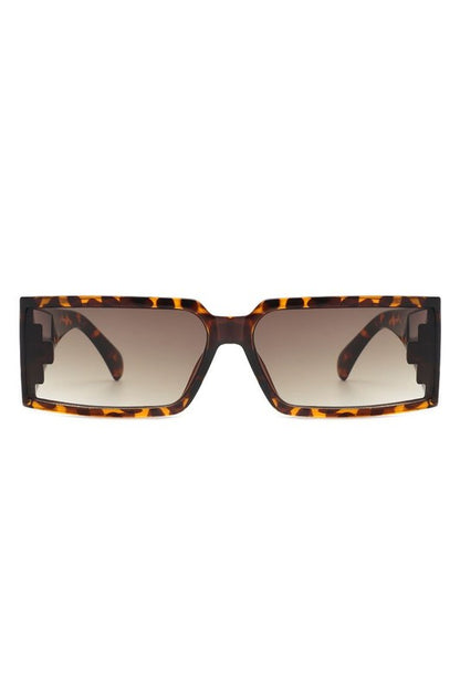 Rectangle Retro Square Wrap Around Sunglasses