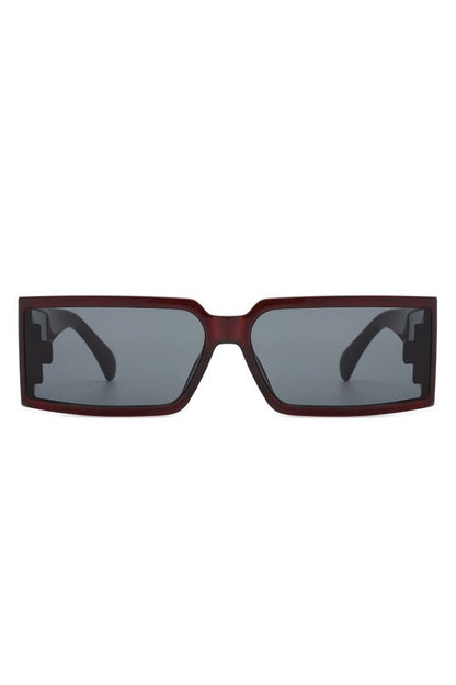 Rectangle Retro Square Wrap Around Sunglasses