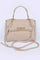 Color Linen Designed Top Handle Bag