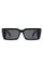 Rectangle Flat Top Retro Tinted Chunky Sunglasses