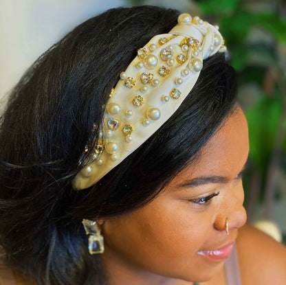 My Winslet Jeweled Satin Headband