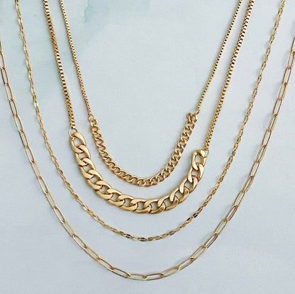 Brooklyn Four Chains Necklace Set Of 3