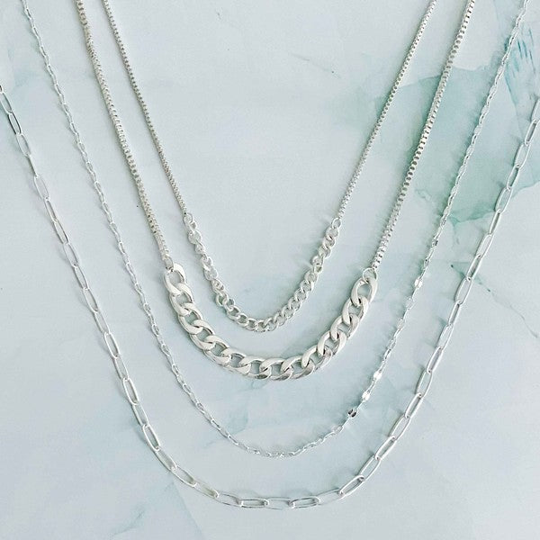 Brooklyn Four Chains Necklace Set Of 3