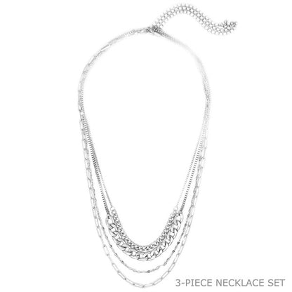 Brooklyn Four Chains Necklace Set Of 3