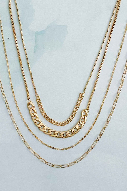 Brooklyn Four Chains Necklace Set Of 3