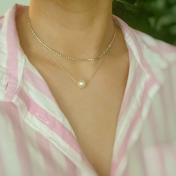 Layered Pearl And Shine Necklace