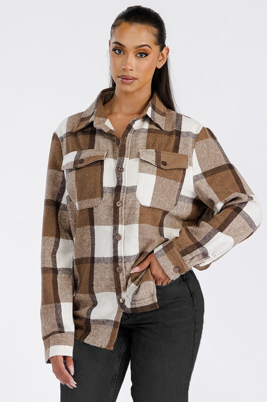 Boyfriend Oversized Soft Flannel Shacket