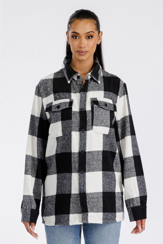 Boyfriend Oversized Soft Flannel Shacket