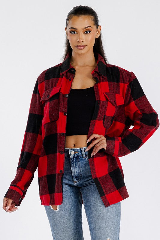 Boyfriend Oversized Soft Flannel Shacket