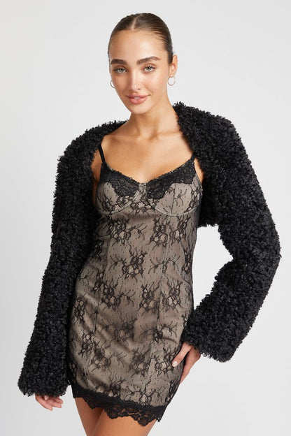 FAUX FUR BOLERO