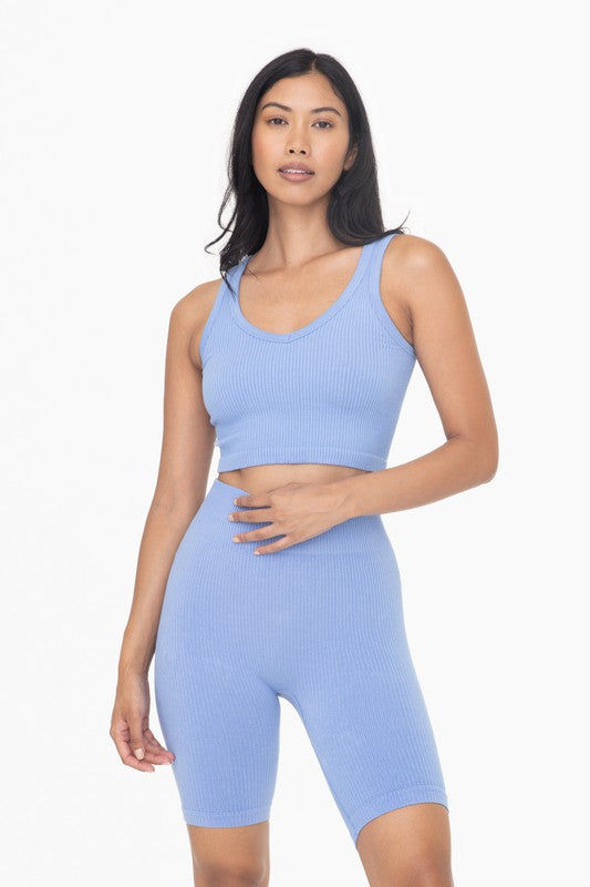 Ribbed Seamless Cropped Tank Top