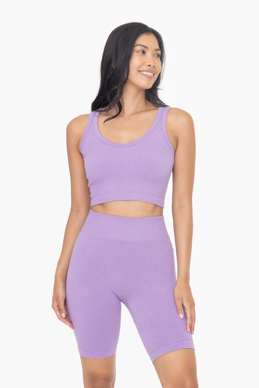 Ribbed Seamless Cropped Tank Top