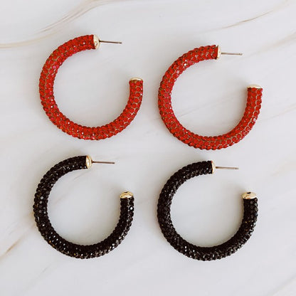 Retro Bling Hoop Earrings