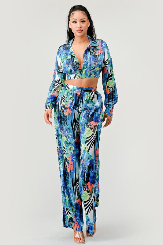 Tropical Mirage Palazzo Set