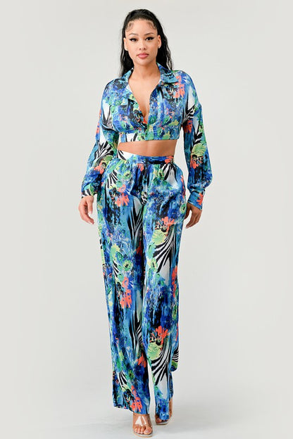 Tropical Mirage Palazzo Set