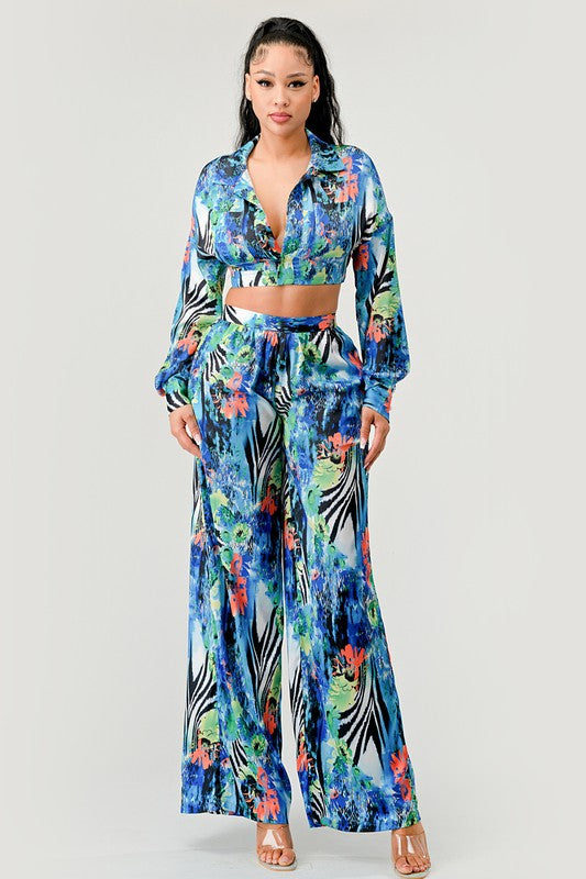 Tropical Mirage Palazzo Set