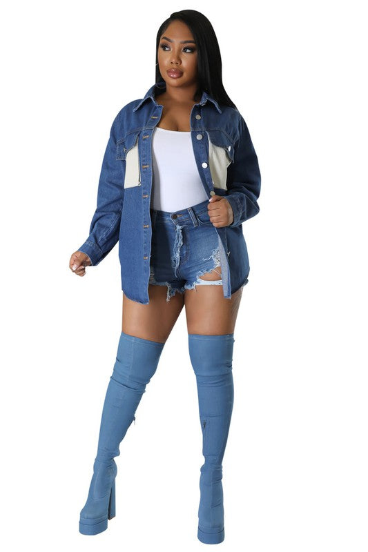 SEXY FASHION DENIM SHIRT