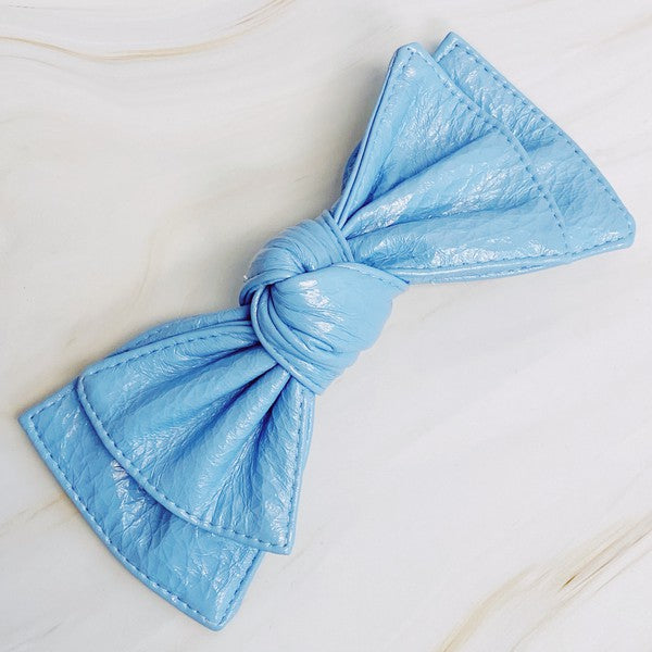 Patent Double Bow Hair Clip