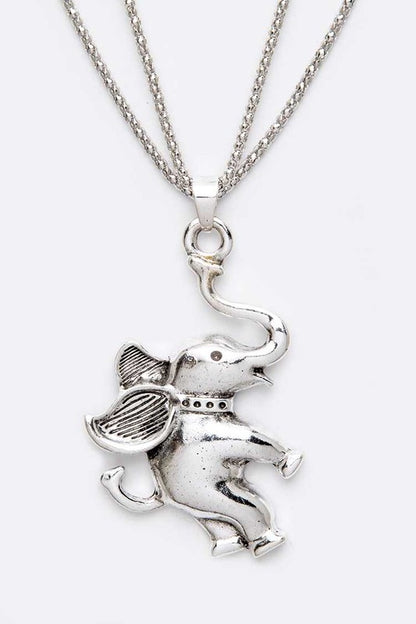 Happy Elephant Pendant Necklace