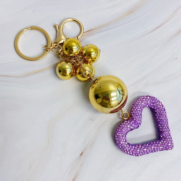 It Girl Glam Heart Bauble Key Chain