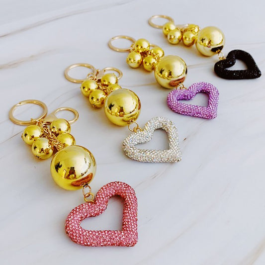 It Girl Glam Heart Bauble Key Chain