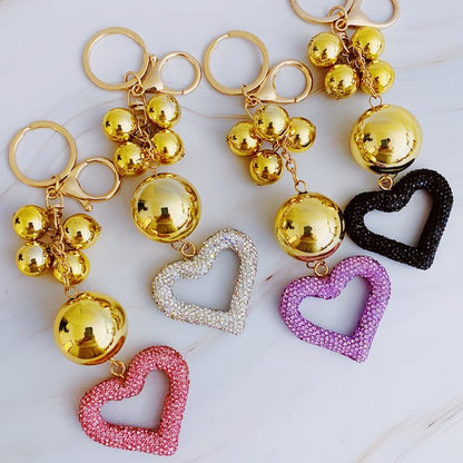 It Girl Glam Heart Bauble Key Chain