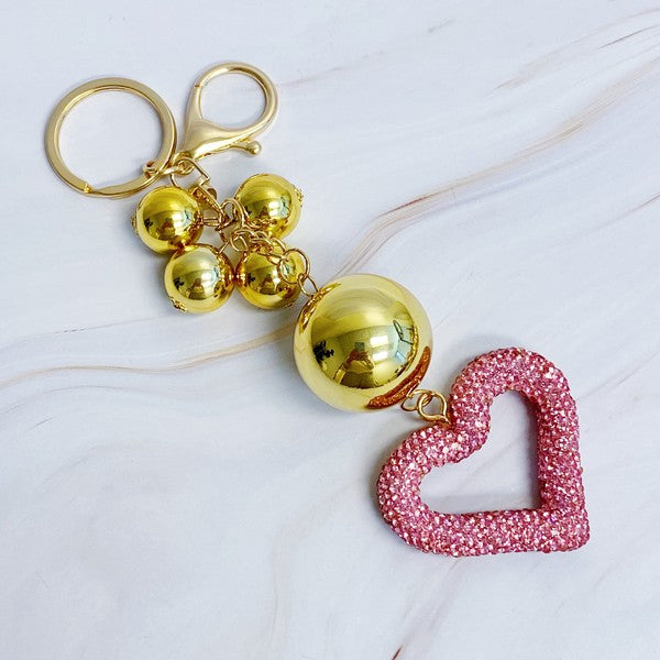 It Girl Glam Heart Bauble Key Chain