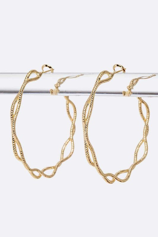 Textured Weaved Iconic Hoop Earrings