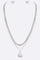 CZ Key To The Heart Layer Pendant Necklace Set