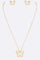 Mother Of Pearl Cyrstal Butterfly Necklace Set