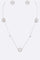 MOP CZ Petite Clover Station Necklace Set