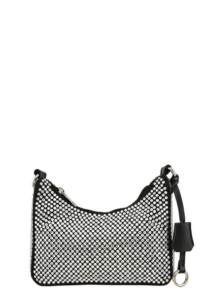 Full Crystal U Shape Crossbody Bag