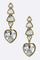 Dangle Crystal Heart Earrings