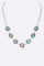 Vintage Inspired Abalone Round Station Necklace