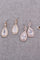 STONE FACETED TEAR DROP STUD EARRINGS