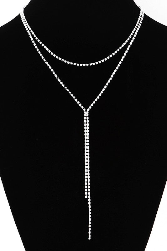 Dainty Layered Rhinestone Necklace