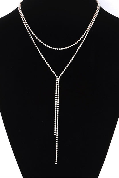 Dainty Layered Rhinestone Necklace